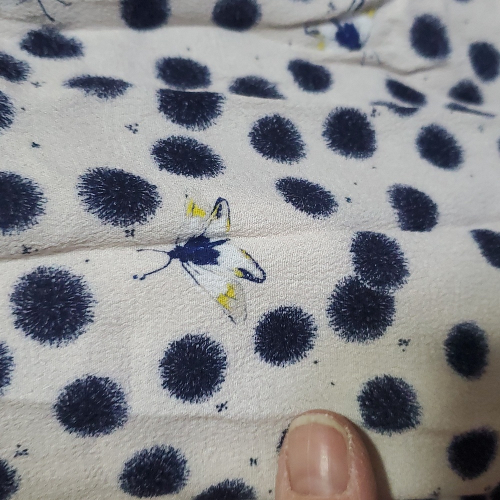 H&M x Anna Glover Navy Polka Dot Blazer Size 4 - Picture 3 of 8